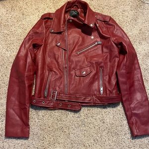 NWT Love Tree faux leather jacket Red Never Worn!